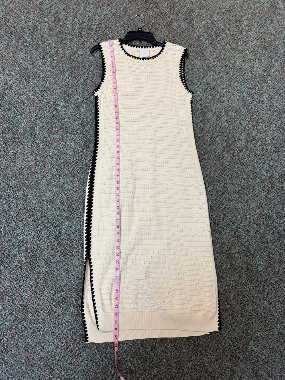 Varley Dwight Tank Knit Dress Cream/Black Size Medium - Picture 11 of 15
